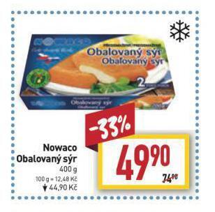 Billa Nowaco obalovaný sýr nabídka