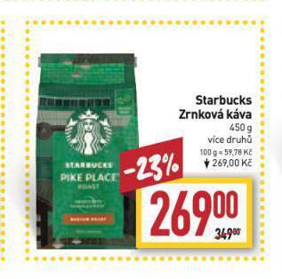 Billa Káva starbucks nabídka