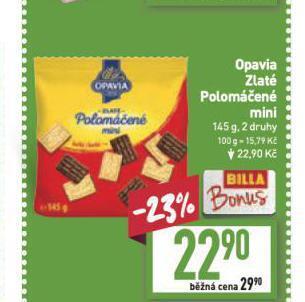 Billa Opavia zlaté polomáčené nabídka