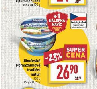 Billa Jihočeské pomazánkové tradiční nabídka