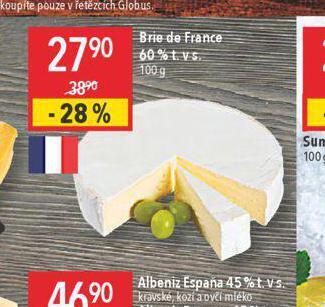 Globus Brie de france sýr nabídka