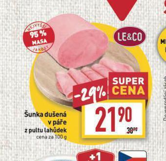 Billa Šunka dušená nabídka