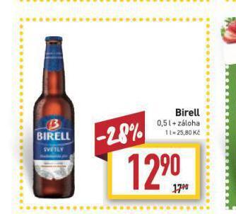 Billa Birell nealkoholické pivo nabídka