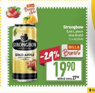 Billa Strongbow nabídka