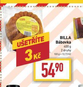 Billa Bábovka nabídka