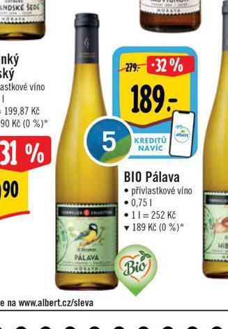 Albert Bio pálava nabídka