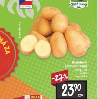Billa Brambory konzumní rané nabídka