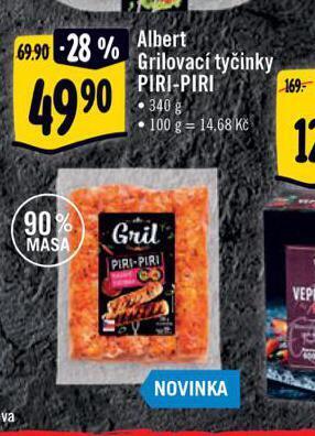 Albert Grilovací tyčinky piri-piri nabídka