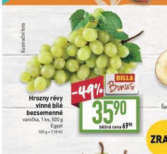 Billa Hrozny révy vinné bílé nabídka