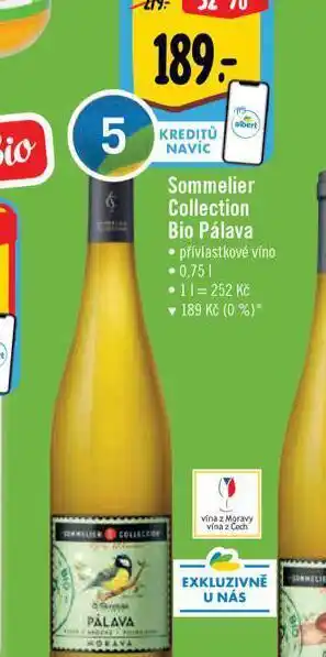 Albert Sommelier collection bio pálava nabídka