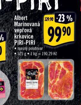 Albert Vepřová krkovice piri-piri marinovaná nabídka