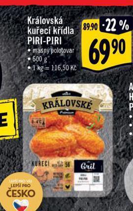 Albert Královská kuřecí křídla piri-piri nabídka