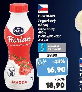 Kaufland Florian jogurtový nápoj nabídka