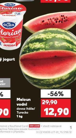 Kaufland Meloun vodní nabídka