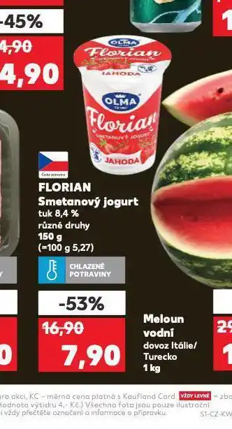 Kaufland Florians metanový jogurt nabídka