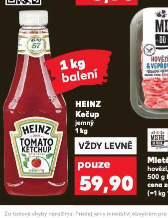 Kaufland Heinz kečup nabídka