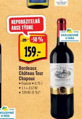 Albert Bordeaux chateau tour chapoux nabídka