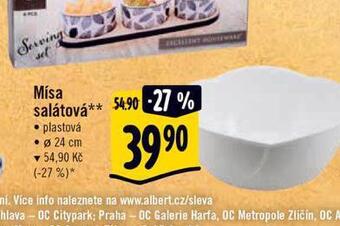 Albert Mísa salátová nabídka