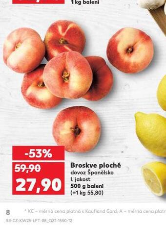 Kaufland Broskve ploché nabídka