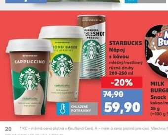 Kaufland Starbucks nápoj s kávou nabídka