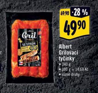 Albert Grilovací tyčinky nabídka