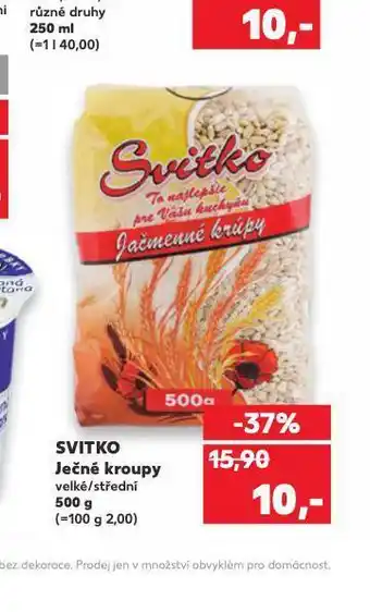 Kaufland Svitko ječné kroupy nabídka