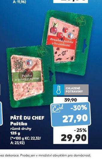 Kaufland Pate du chef paštika nabídka