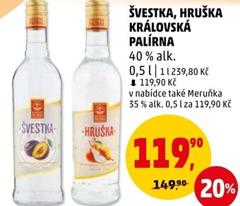 Penny Market ŠVESTKA, HRUŠKA KRÁLOVSKÁ PALÍRNA nabídka