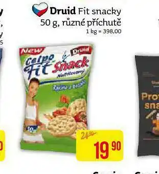 Teta Druid fit snacky nabídka