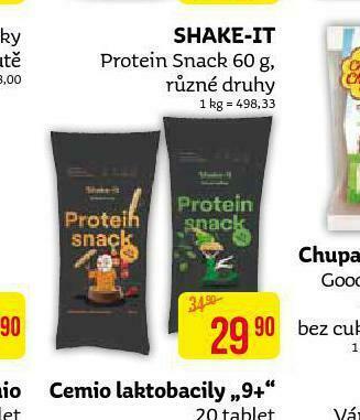 Teta Shake-it protein snack nabídka