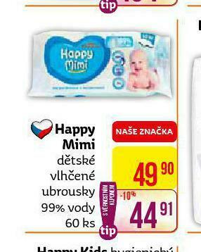 Teta Happy mimi dětské vlhčené ubrousky nabídka