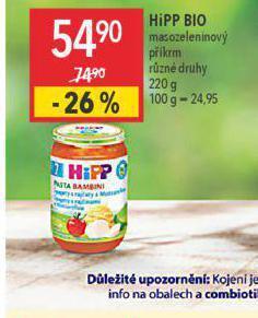 Globus Hipp bio masozeleninový příkrm nabídka