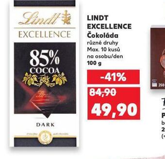 Kaufland Lindt excellence čokoláda nabídka