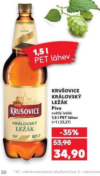 Kaufland Pivo krušovický ležák nabídka