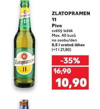 Kaufland Pivo zlatopramen 11 nabídka