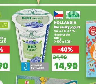 Kaufland Hollandia bio selský jogurt nabídka