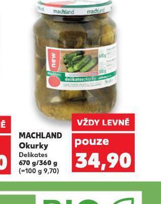 Kaufland Machland okurky delikates nabídka