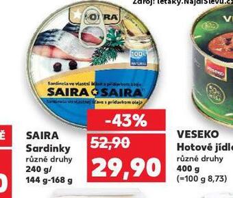 Kaufland Saira sardinky nabídka