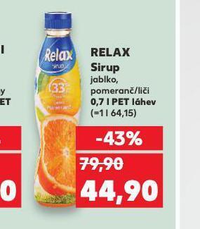 Kaufland Relax sirup nabídka