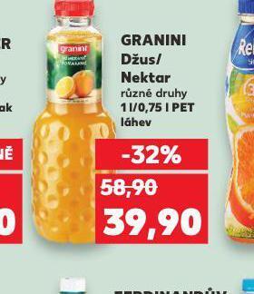 Kaufland Granini džus / nektar nabídka