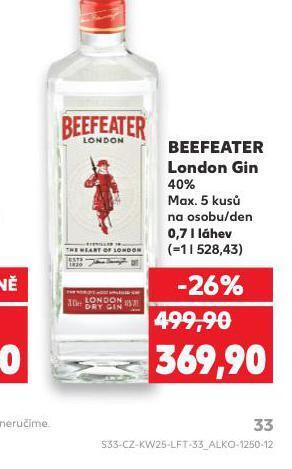 Kaufland Beefeater london gin 40% nabídka