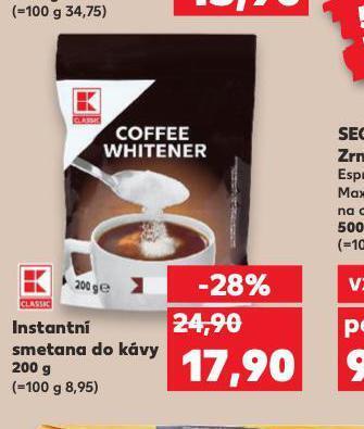 Kaufland Instantní smetana do kávy nabídka