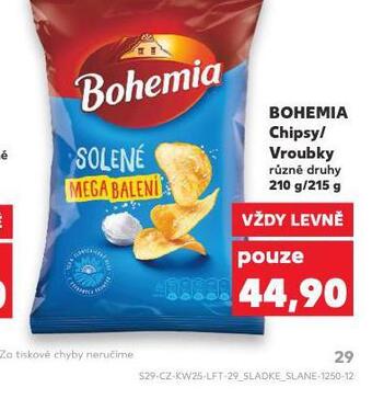 Kaufland Bohemia chipsy / vroubky nabídka