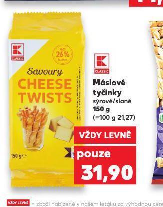 Kaufland Máslové tyčinky nabídka