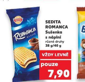 Kaufland Sedita romanca sušenka s náplní nabídka