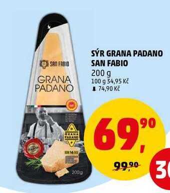 Penny Market Sýr grana padano san fabio, 200 g nabídka