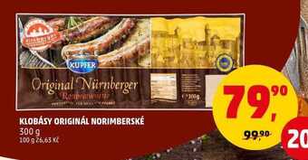Penny Market Klobásy originál norimberské, 300 g nabídka