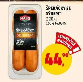 Penny Market Špekáčky se sýrem, 320 g nabídka