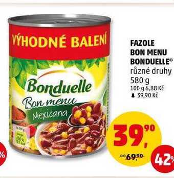 Penny Market Fazole bon menu bonduelle, 580 g nabídka