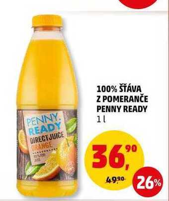 Penny Market 100% šťáva z pomeranče penny ready, 1 l nabídka